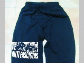 Antifascistas čierne teplákové kraťasy s tlačeným logom